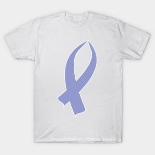 Awareness Ribbon (Periwinkle) T-Shirt